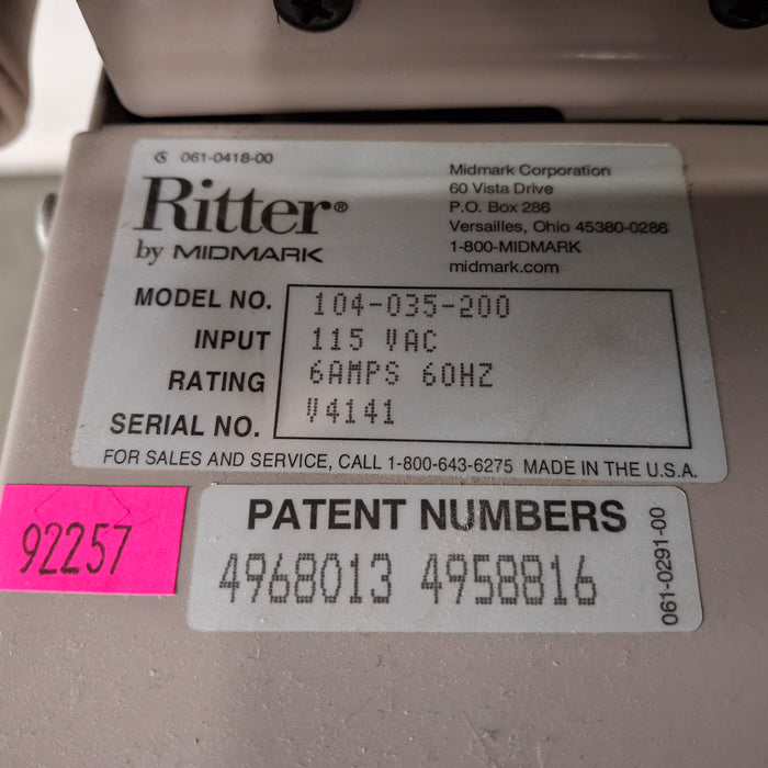 Midmark Ritter Model 104 Exam Table