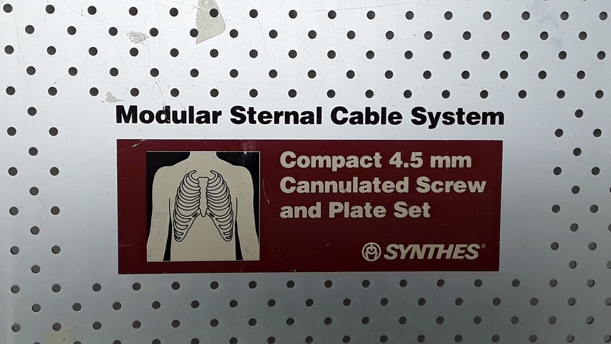 Synthes, Inc. Modular Sternal Cable System 4.5mm Cannulated Screw and Plate Set