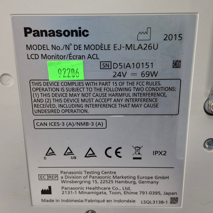 Panasonic EJ-MLA26U 26” Full HD Medical Monitor