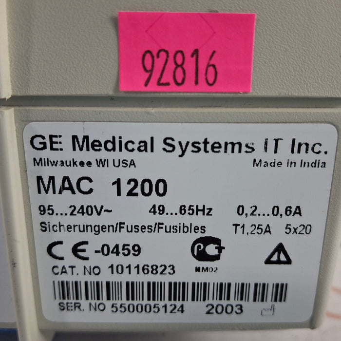 GE Healthcare MAC 1200 ECG