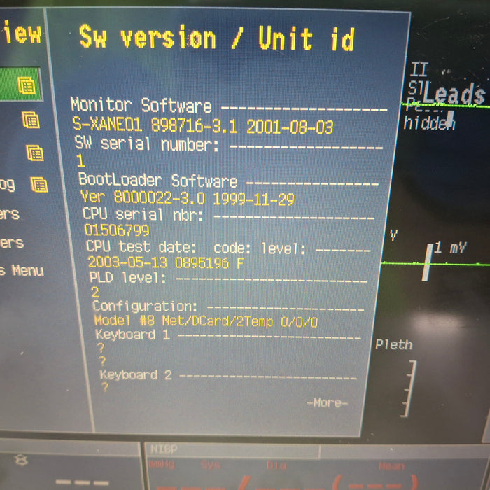 Datex-Ohmeda Cardiocap 5 Patient Monitor