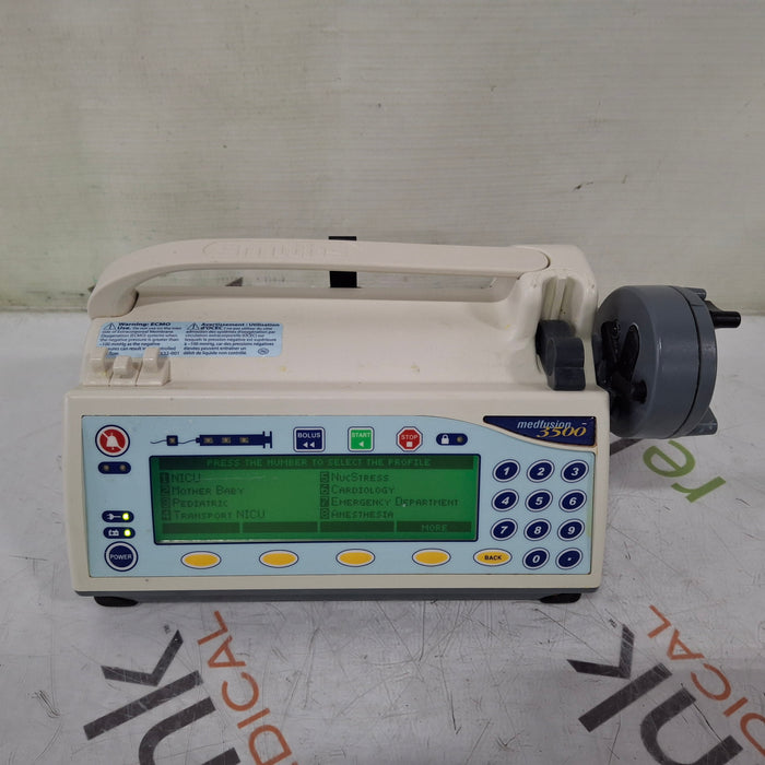 Smiths Medical Medfusion 3500 Syringe Infusion Pump