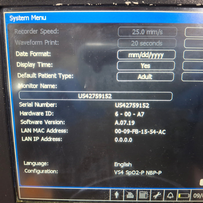 Philips SureSigns VS4 Vital Signs Monitor