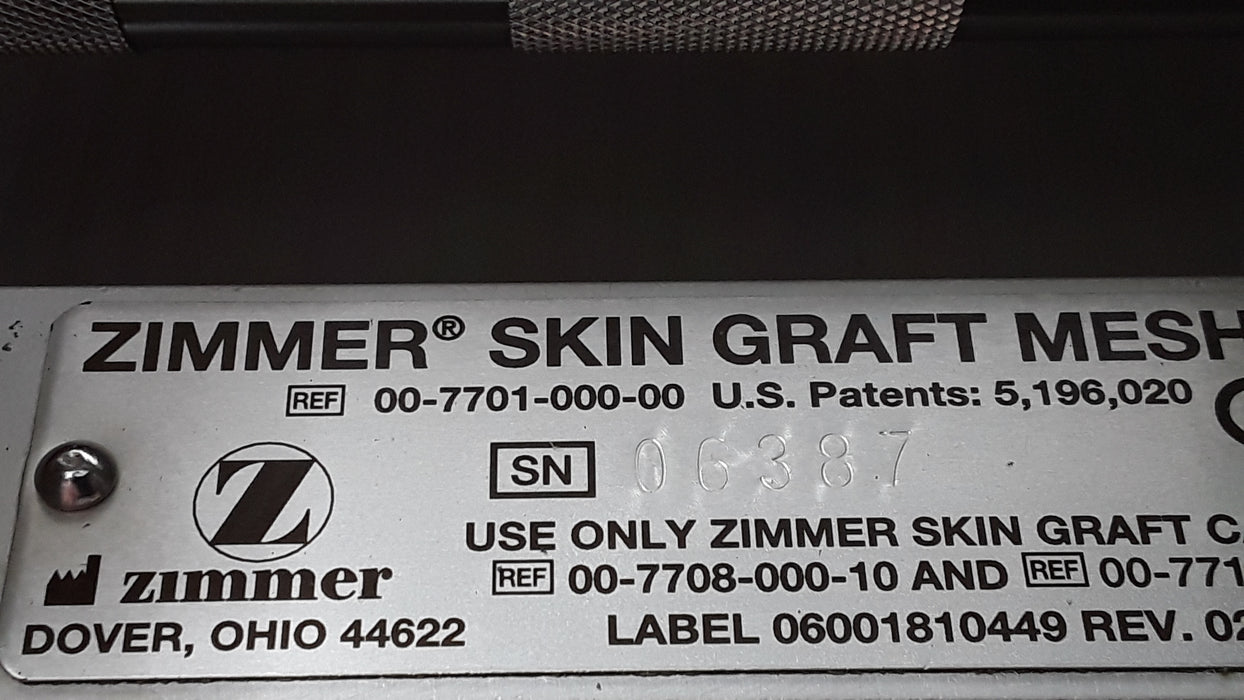 Zimmer 7701 Skin Graft Mesher