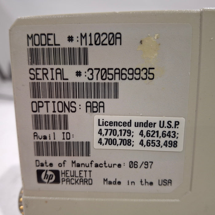 Hewlett Packard M1020A SpO2/PLETH Single Parameter Module