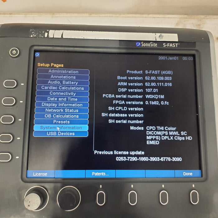 Sonosite S-Fast Ultrasound