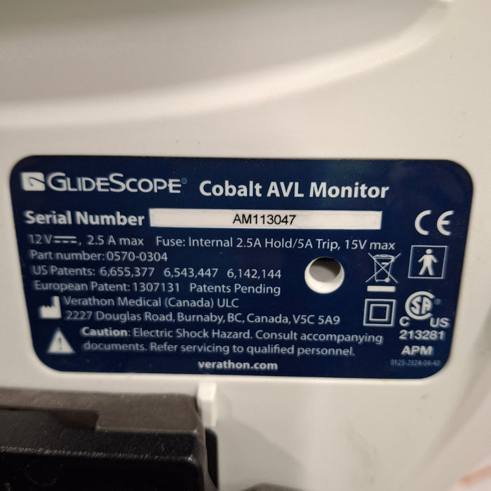 Verathon Medical, Inc Glidescope Cobalt AVL Video Laryngoscope