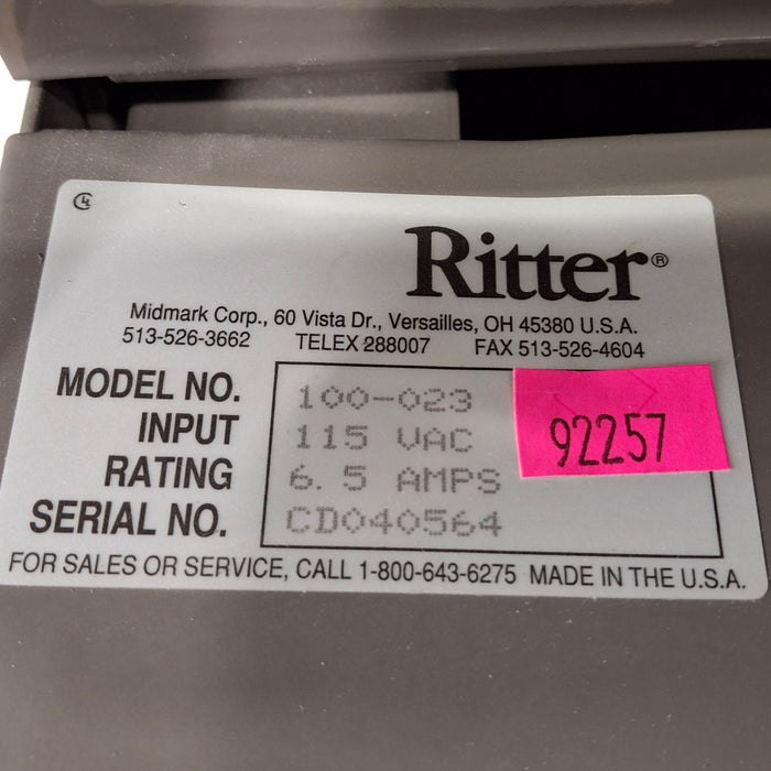 Ritter 100 Exam Table