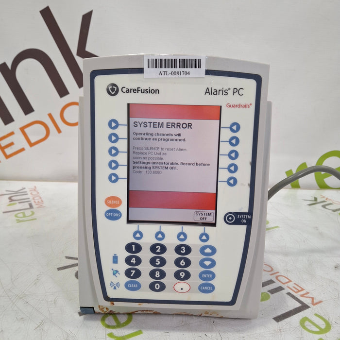 CareFusion Alaris 8015 Small Screen POC Infusion Pump