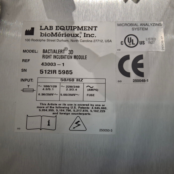 BioMerieux BacT/Alert 3D Microbial Analyzing System