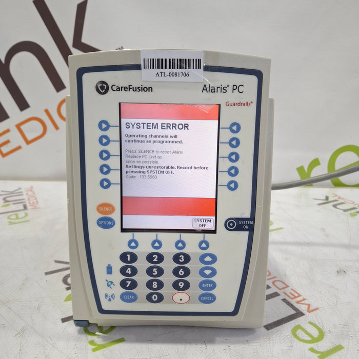 CareFusion Alaris 8015 Small Screen POC Infusion Pump