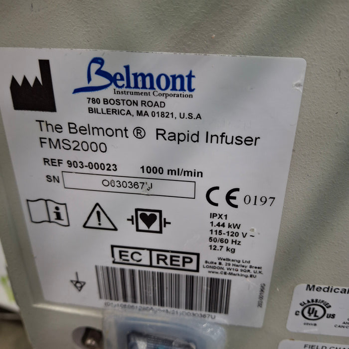 Belmont Instrument Corporation FMS2000 Rapid Infuser