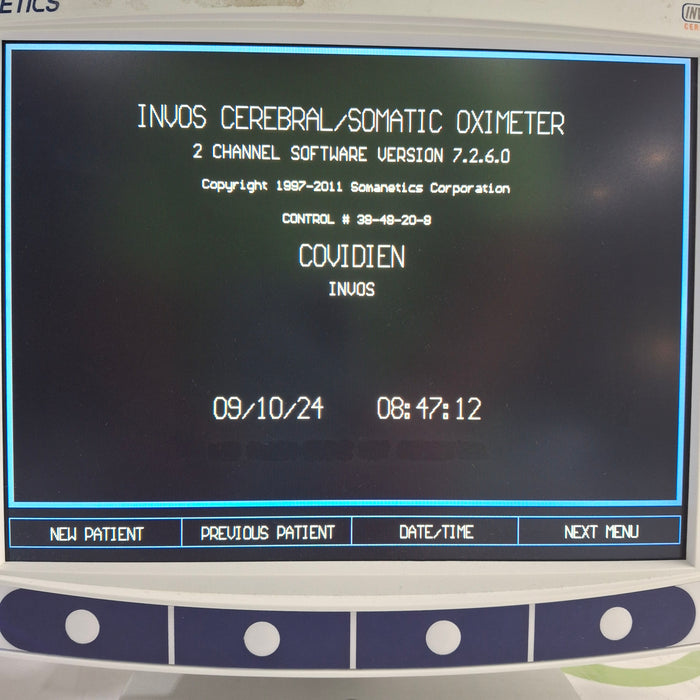 Somanetics Invos 5100C Cerebral Oximeter Monitor