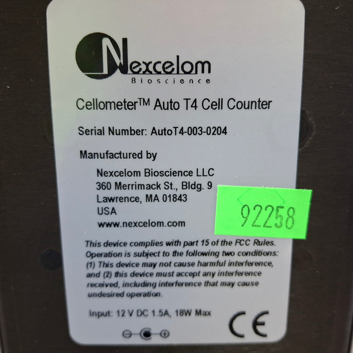 Nexcelom Bioscience LLC Cellometer Auto T4 Image Cytometer Fluorescent Counter