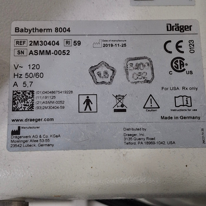 Draeger Medical Babytherm 8004 Baby Warmer