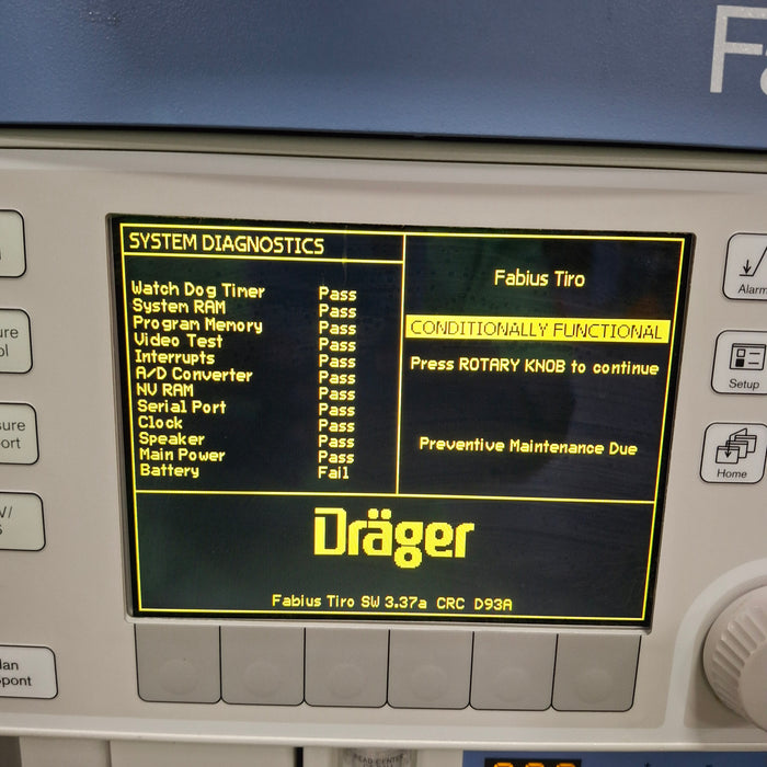 Draeger Medical Fabius Tiro Anesthesia Machine