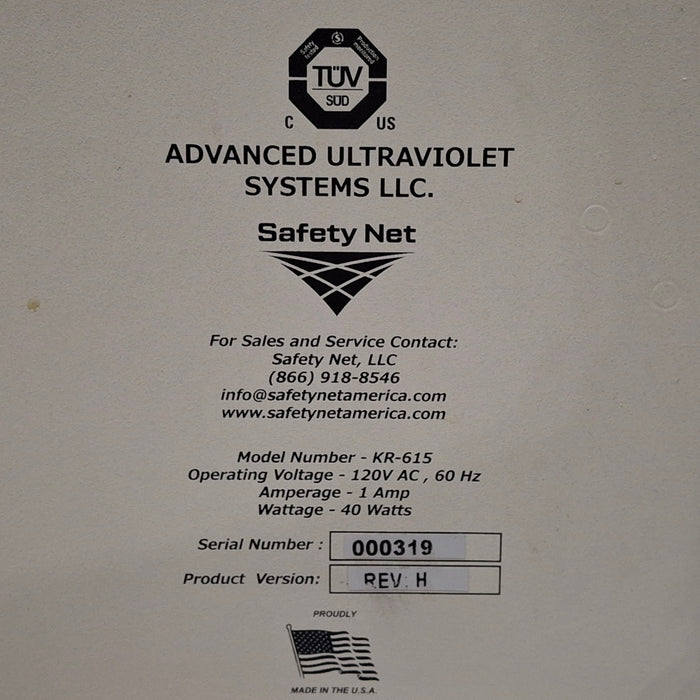 Advanced Ultraviolet Systems LLC KR-615 Disinfection Device