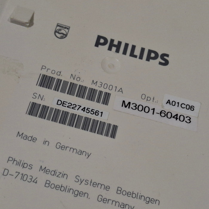 Philips M3001A-A01C06 Fast SpO2, NIBP, ECG, Temp, IBP MMS Module