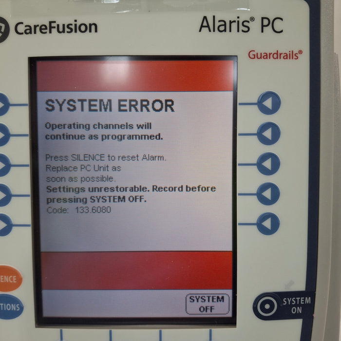 CareFusion Alaris 8015 Small Screen POC Infusion Pump