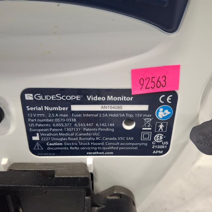 Verathon Medical, Inc Glidescope Video Laryngoscope