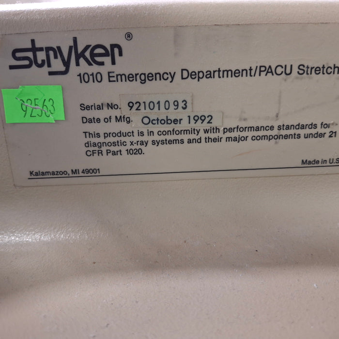 Stryker 1010 Emergency Department/PACU Stretcher