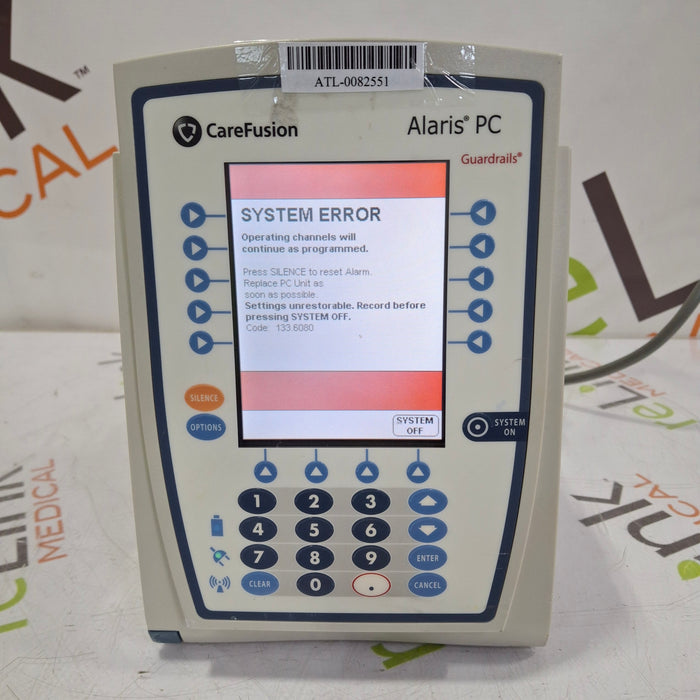 CareFusion Alaris 8015 Small Screen POC Infusion Pump