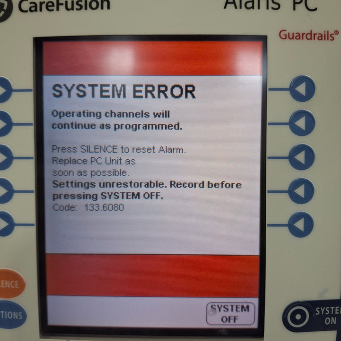 CareFusion Alaris 8015 Small Screen POC Infusion Pump