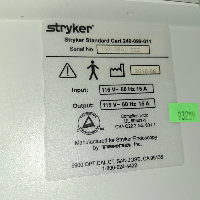 Stryker 240-099-011 Standard Cart