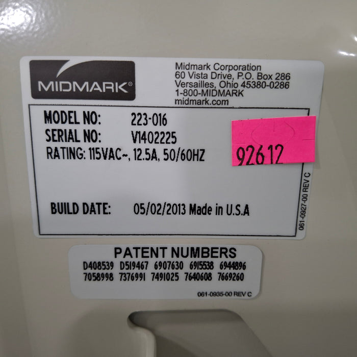 Midmark 223 Hi-Lo Power Barrier Free Procedure Exam Table