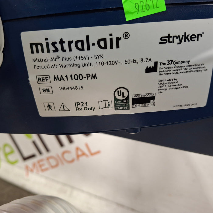 Stryker Mistral-Air Forced Air Warming System