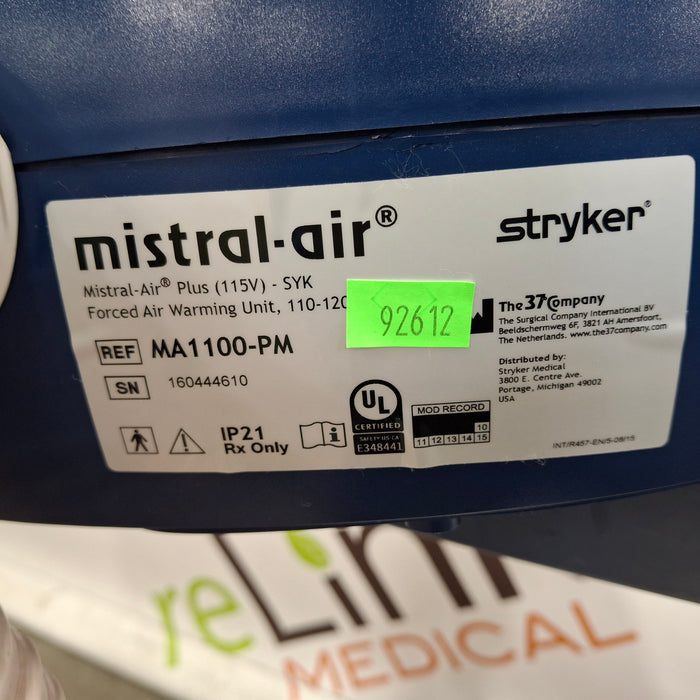 Stryker Mistral-Air Forced Air Warming System