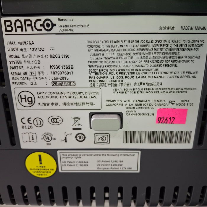 Barco MDCG-3120 Coronis 21" Grayscale Monitor