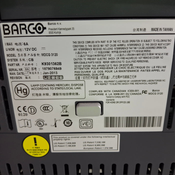 Barco MDCG-3120 Coronis 21" Grayscale Monitor