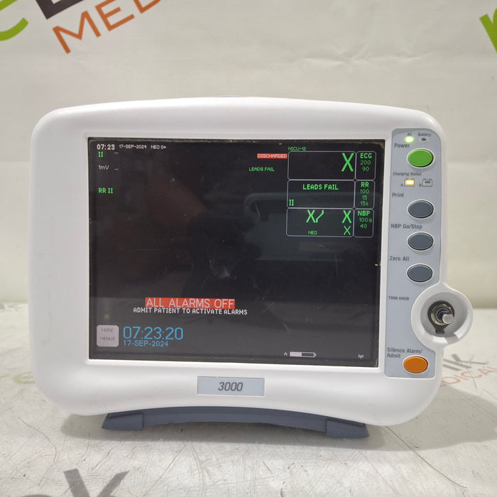 GE Healthcare Dash 3000 - Masimo SpO2 Patient Monitor