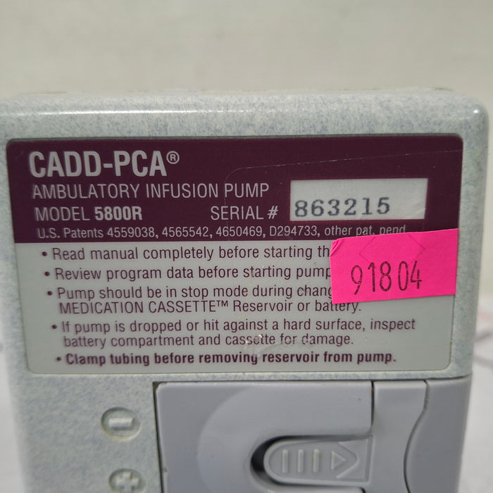 Smiths Medical CADD-PCA 5800R Ambulatory Infusion Pump