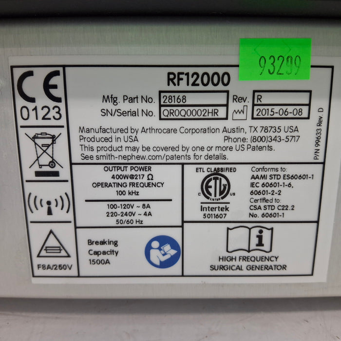 ArthroCare Corporation Quantum 2 Electrosurgical Unit