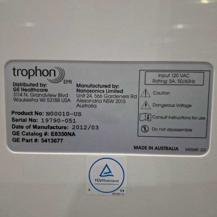 NanoSonics Trophon EPR High Level Disinfection