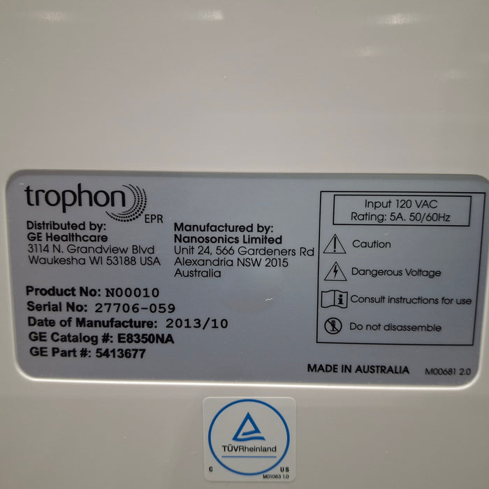 NanoSonics Trophon EPR High Level Disinfection