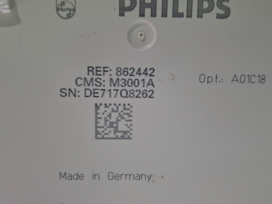 Philips M3001A-A01C18 Fast SpO2, NIBP, 12 lead ECG, Temp, IBP MMS Module