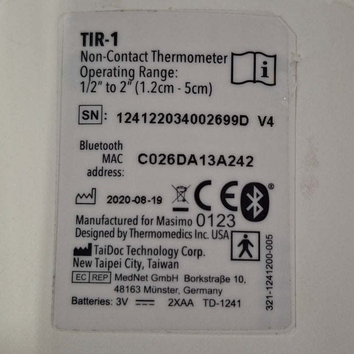 Masimo TIR-1 Non-Contact Thermometer