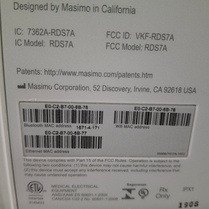 Masimo Root Monitor w/ Radical 7