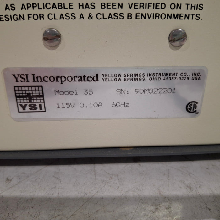 YSI Model 35 Conductance Meter