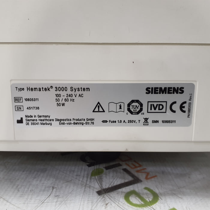 Siemens Hematek 3000 Slide Stainer