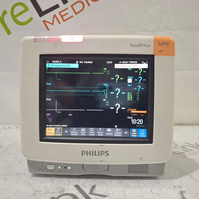 Philips Intellivue MP5 - ECG, Fast SpO2, NIBP Patient Monitor