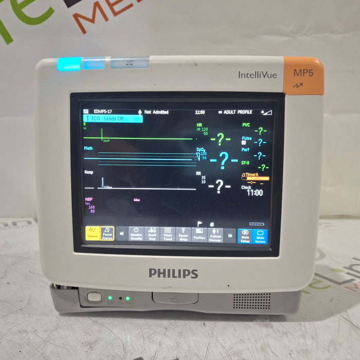 Philips Intellivue MP5 - ECG, Fast SpO2, NIBP Patient Monitor