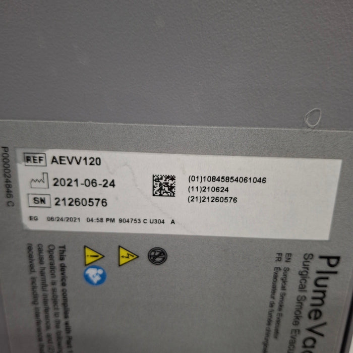 Zimmer PlumeVac AEVV120 Surgical Smoke Evacuator