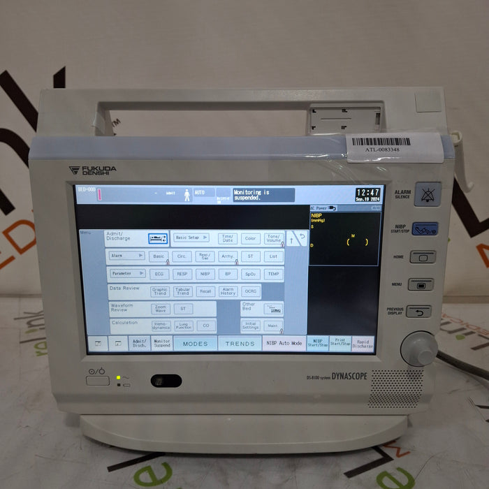 Fukuda Denshi Dynascope DS-8100 Patient Monitor