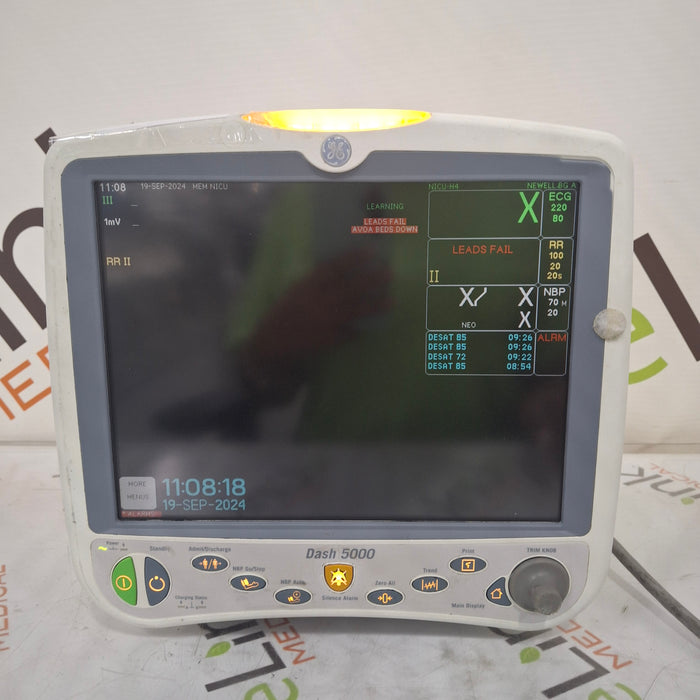 GE Healthcare Dash 5000 - Masimo SpO2 Patient Monitor