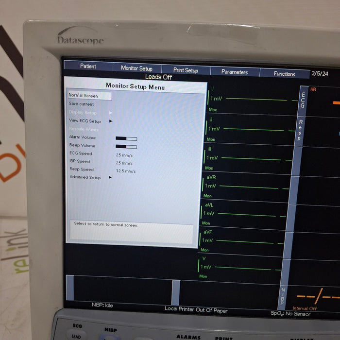 Datascope Spectrum Patient Monitor