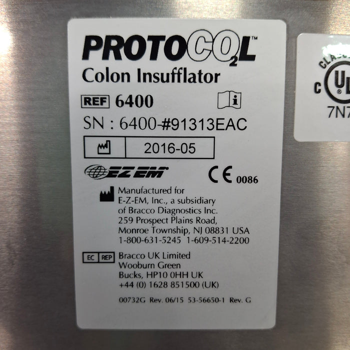 EZ EM Products Protocol 6400 Colon Insufflator